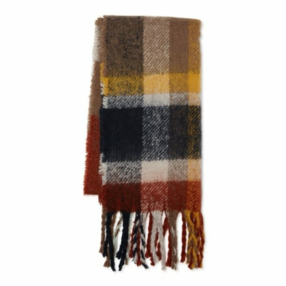 Time and Tru Multicolor Plaid Scarf